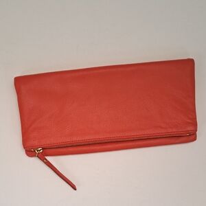 Banana Republic Red Leather Clutch